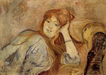 Berthe Morisot : Young Woman Leaning on Her Elbow